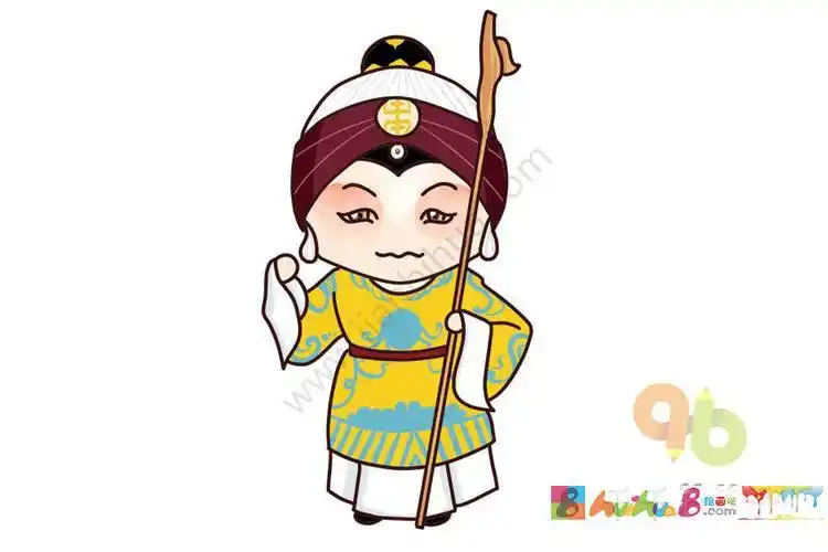 京剧四郎探母佘太君简笔画