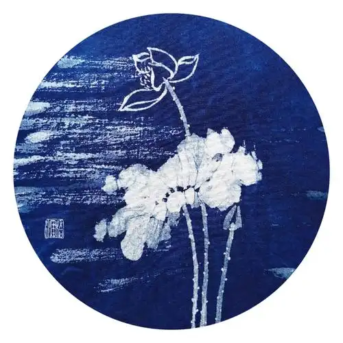 有一种感觉,叫做梧涯蜡染写意荷花