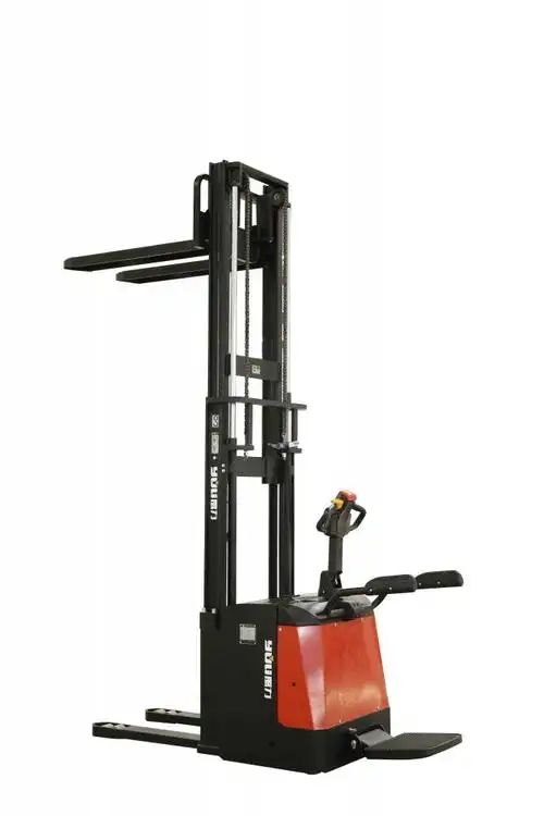 全电动堆高车托盘蓄电瓶 站架式叉车堆垛车yl