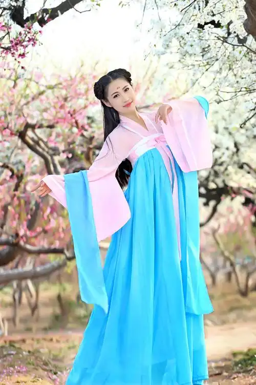 汉服女广袖流仙裙古装服装仙女清新淡雅公主襦裙齐胸古代学生唐服
