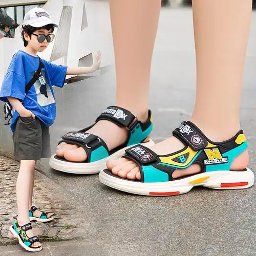 凉鞋男童2023新款夏季软底小学生儿童男孩中大凉鞋