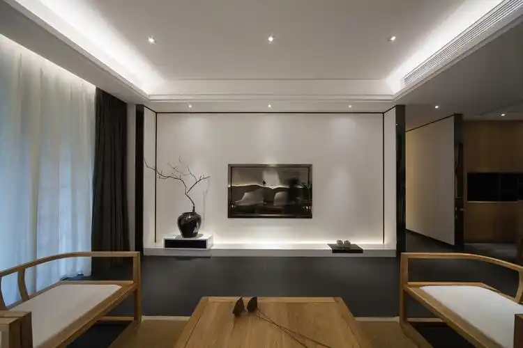 成都140㎡新中式装修无主灯设计将现代与传统的完美融合