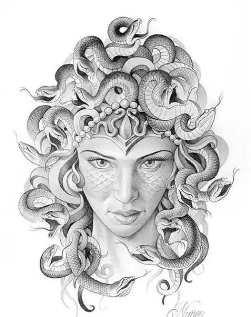 美杜莎纹身参考图来一波