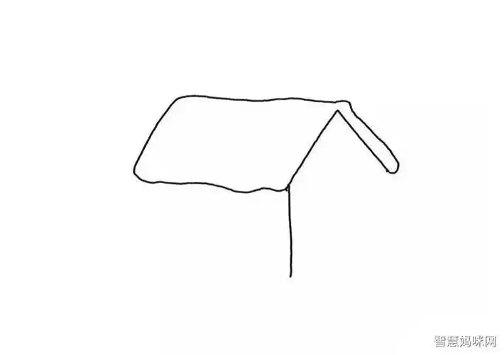 房子简笔画幼儿学画房子简笔画简笔画之路边的小房子瓦片的画法简笔画
