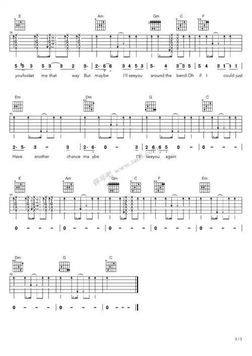 seeyouagain吉他谱窦靖童日本动画声之形