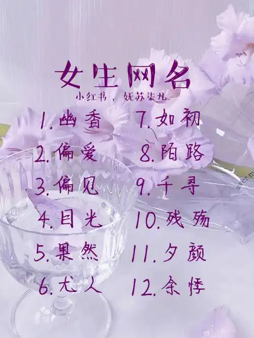 优质网名两个字