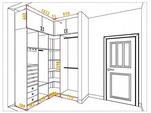 儿童房转角衣柜设计图