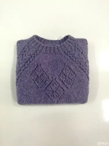 从领口往下织女童棒针.-编织人生移动门户