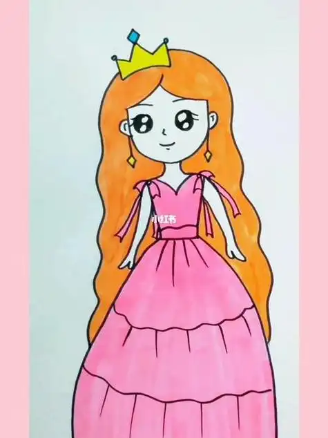 二年级美术公主简笔画