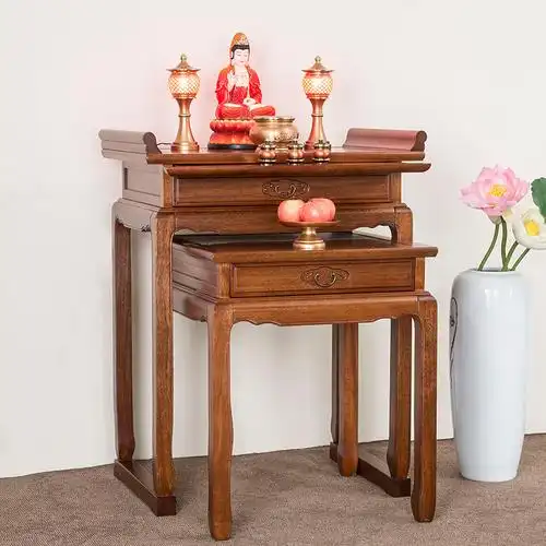 仿古实木简约现代供桌佛台家用经济型供台家里放佛像的桌子新中式