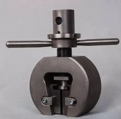 厂家: 上海宇涵机械有限公司手旋楔形拉伸夹具