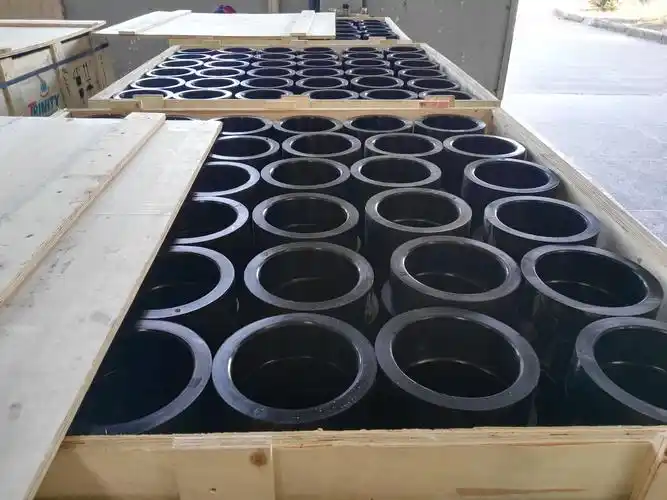 flame resistant heavy duty rollers impact rubber ring for mining