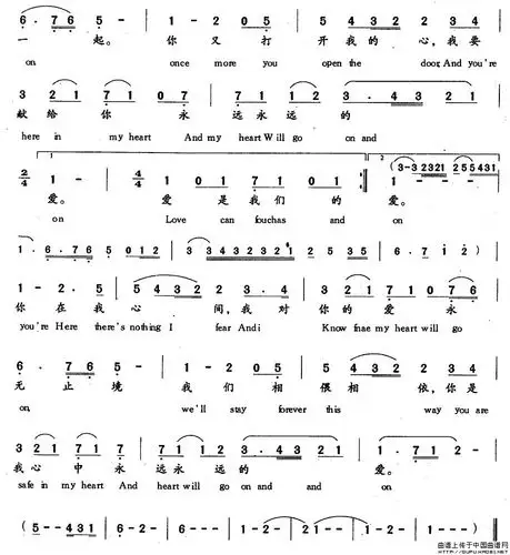 24孔口琴数字简谱《我心依旧》