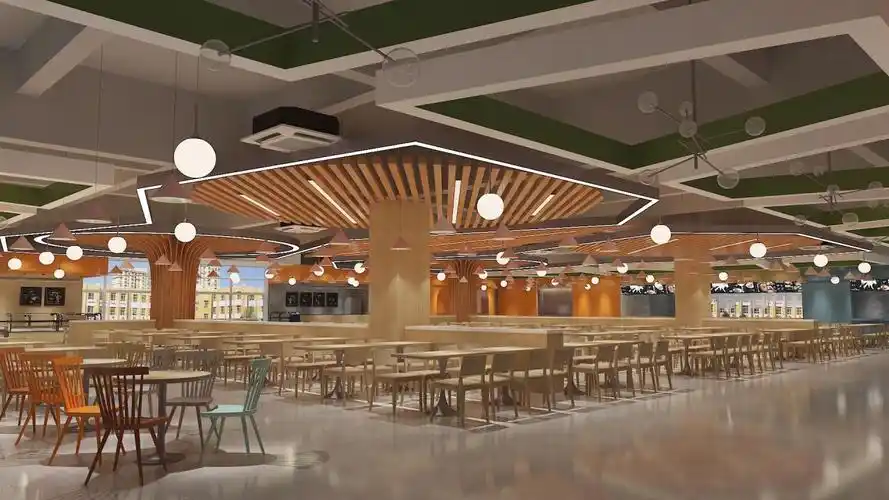 海甸校区六食堂一楼装修效果图文:刘华,冯运斌,何玉妹        图:冯运