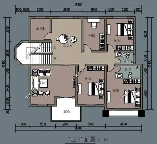 占地125平米农村别墅设计图大气的外观配上实用的布局