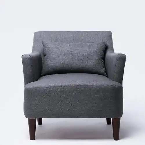 小户型亚麻布艺单人沙发 宜家客厅家具 简约现代小沙发 jh3112