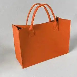 浙管家定做毛毡手提袋女士收纳包购物袋礼品袋加厚无纺布袋可定制