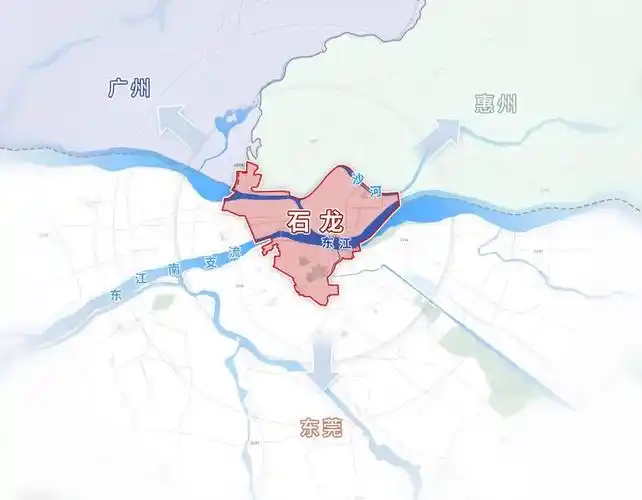 石龙镇在东莞市北部,位于三江,三市交汇之处,是东江,西江,北江流域