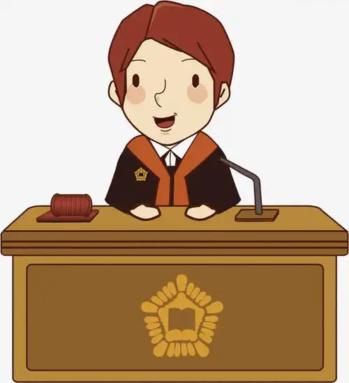 手绘法官免抠素材免费下载_觅元素51yuansu.com