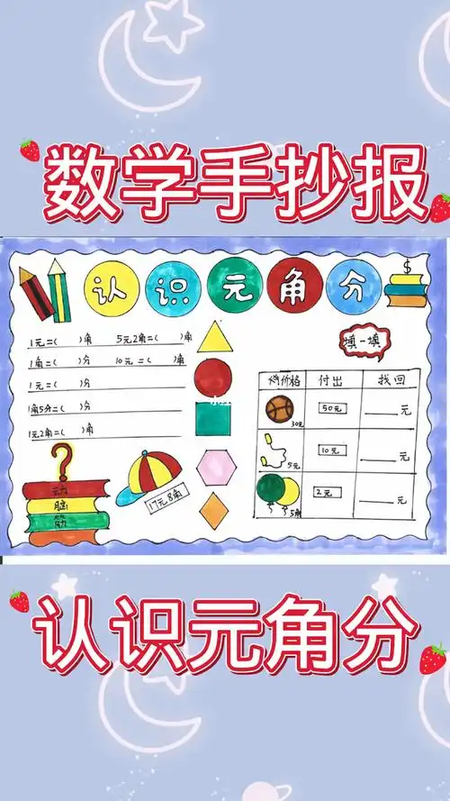 数学手抄报认识元角分