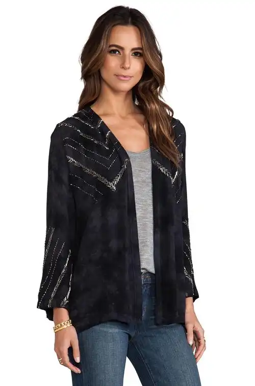beaded tie dye kimono