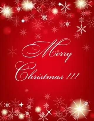 白色雪花红底背景