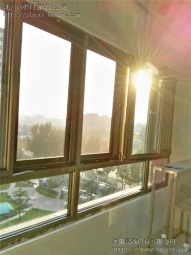 供应沈阳高端香槟色80断桥铝门窗