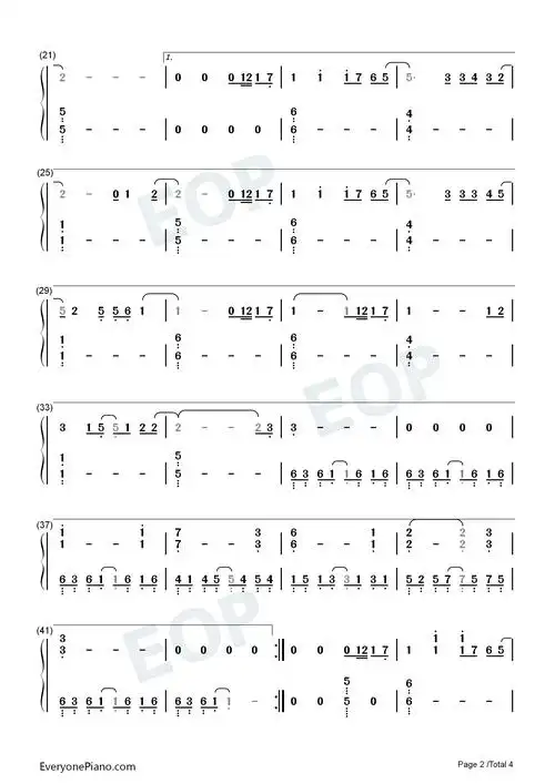 onmyway唐人街探案3插曲双手简谱预览2