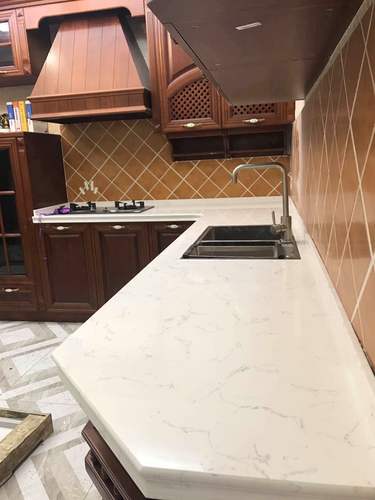 南通定制厨房鱼肚白石英石岩板台面灶台抗污防裂耐刮高温健康