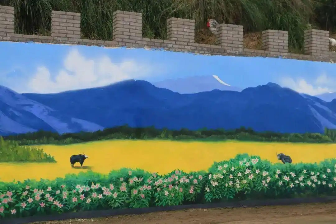 青海最美村庄丨当艺术涂鸦墙绘遇上多彩乡村夏日风景这里独好
