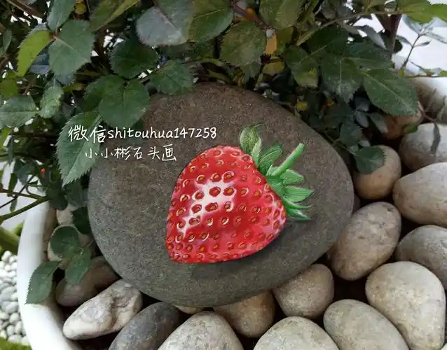 超美的丙烯石头画 小小彬作品