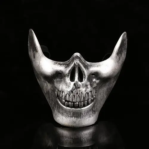 工厂直销下巴面具 骷髅战士面具3代半脸防