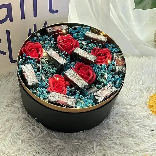 超大爱心圆形礼盒情人节礼物水果包装盒生日礼物花艺盒入冬四件套