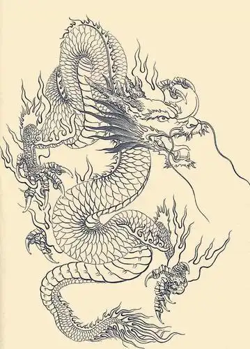 白描画稿:中华龙三十图谱