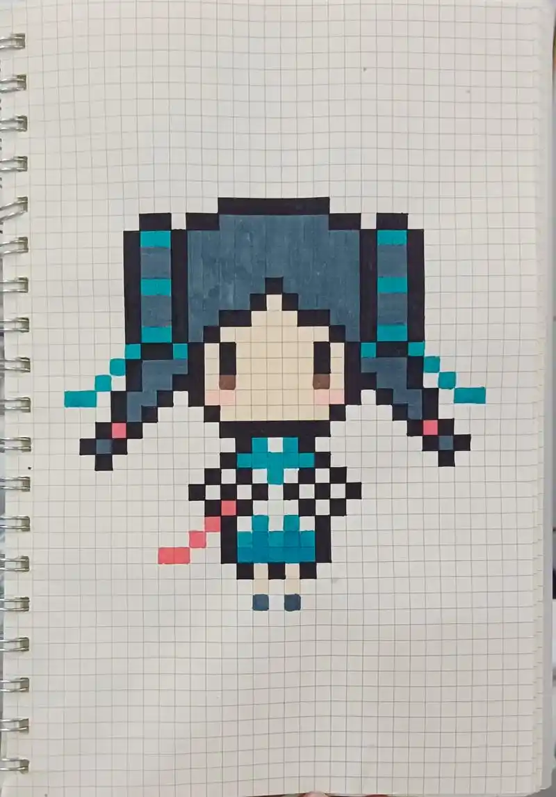 像素画——王者荣耀:西施 临摹非原创 94dodo格子画 # - 抖音