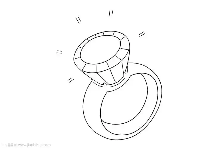 宝宝学画戒指简笔画