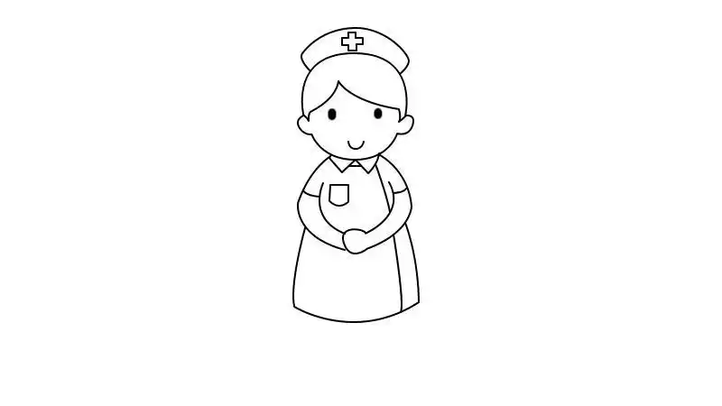 画护士简笔画画法以简笔画的方式表达谢意向奋战在一线的医护人员致敬