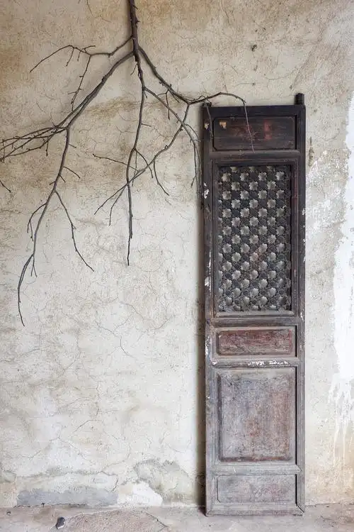 出六扇民国老木门