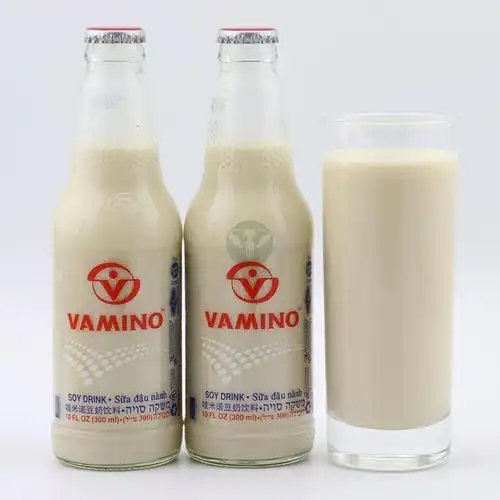 泰国进口饮料哇米诺原味豆奶300ml*24瓶vita milk 玻璃瓶包邮