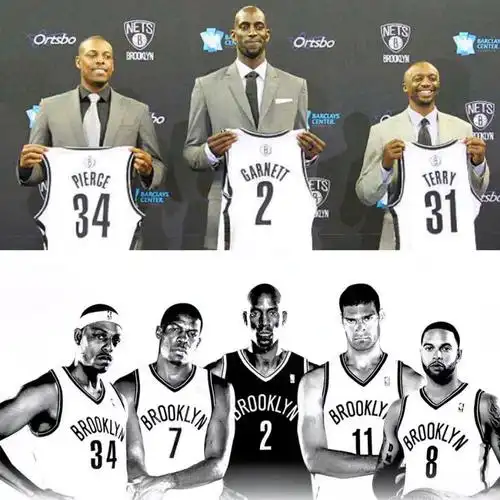 nba#抖音 13年夏天篮网豪赌五巨头,严重老化的加内特, - 抖音