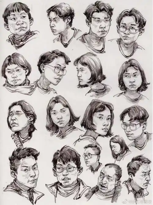 梦工场速写头部练习