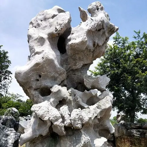 天然太湖石假山造型石盆景庭院景观石摆件