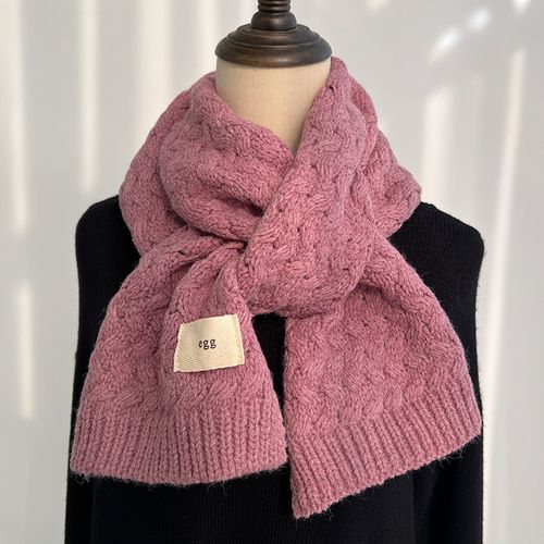 温柔复古麻花粗线针织围巾冬季百搭加厚韩版围巾