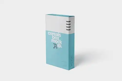 香烟避孕套扑克牌适用的超薄包装盒外观设计样机cerealsboxmockup–