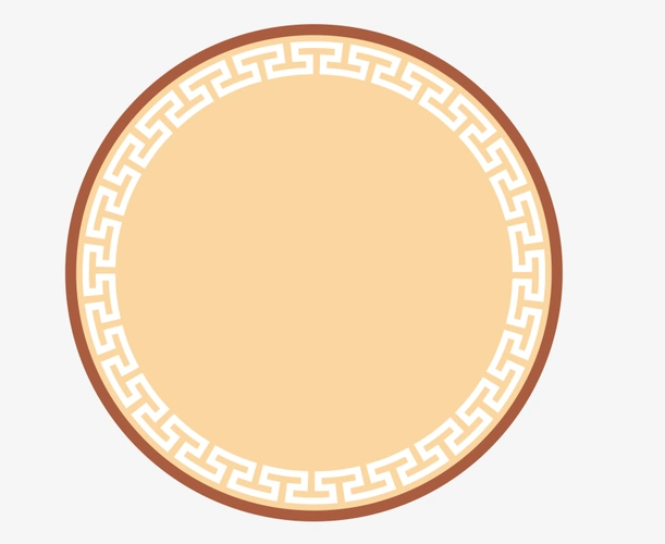 矢量传统中式圆形边框png图片