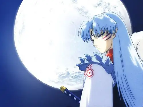 求杀生丸面对月亮,只能看到背影的那张图,不是变狼的那张哦,谢谢各位