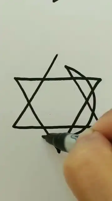 一笔画出六芒星