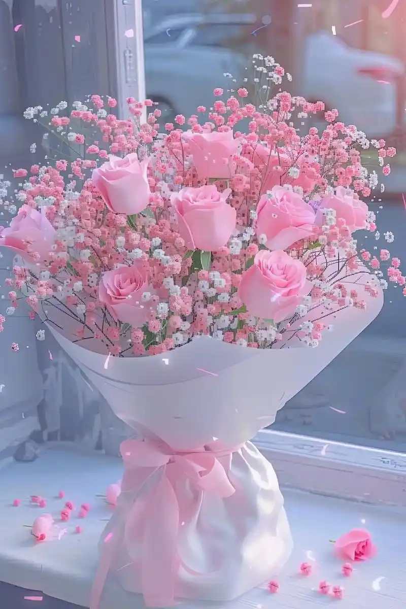 有一种花叫满天星 "它的花语是,我甘愿做配角,瞒着所有人爱你 - 抖音