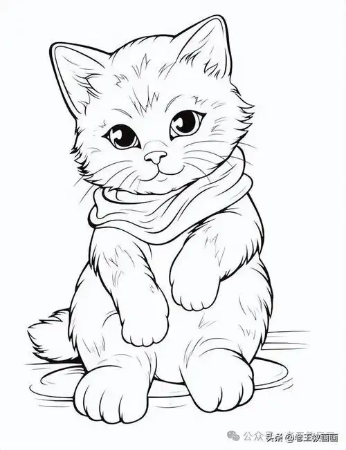 你捡到宝了!25张动物手绘线稿,临摹学画