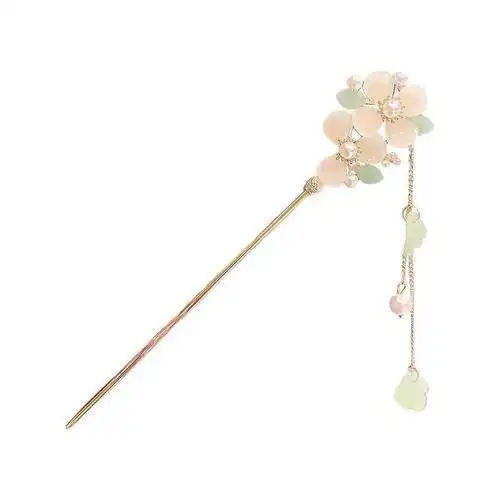 古风发簪桃花流苏汉服头饰盘发发饰古装簪子旗袍发钗复古步摇女